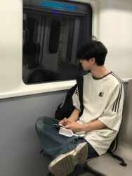 Chic Hong Kong Style Letter Print Heavyweight Pure Cotton Three-Stripe White and Gray Short-Sleeve T-Shirt for Men, Summer Ins Trendy Brand Versatile Loose Fit