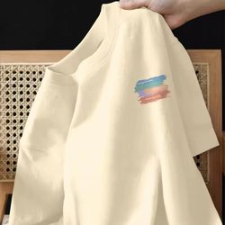 100% Heavyweight Pure Cotton White Short-Sleeve T-Shirt for Men, Large Size, New Summer Pure Cotton Couple's Loose Top with Round Neck