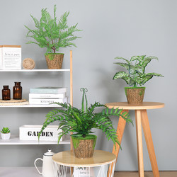 Artificial Green Radish Potted Plants, Fake Plants for Indoor and Outdoor Decoration, Plastic Small Potted Plants, Pastoral Artificial Flowers and Plants, Fake Green Radish Decorations