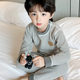 Autumn and winter children's long-sleeved autumn clothes and autumn trousers baby German velvet boneless warm and thickened underwear set for boys and girls home clothes