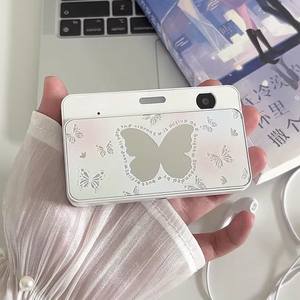 
HD Butterfly Children's Student Camera Portable Mini Photo Toy Butterfly Pattern White Small Digital Camera