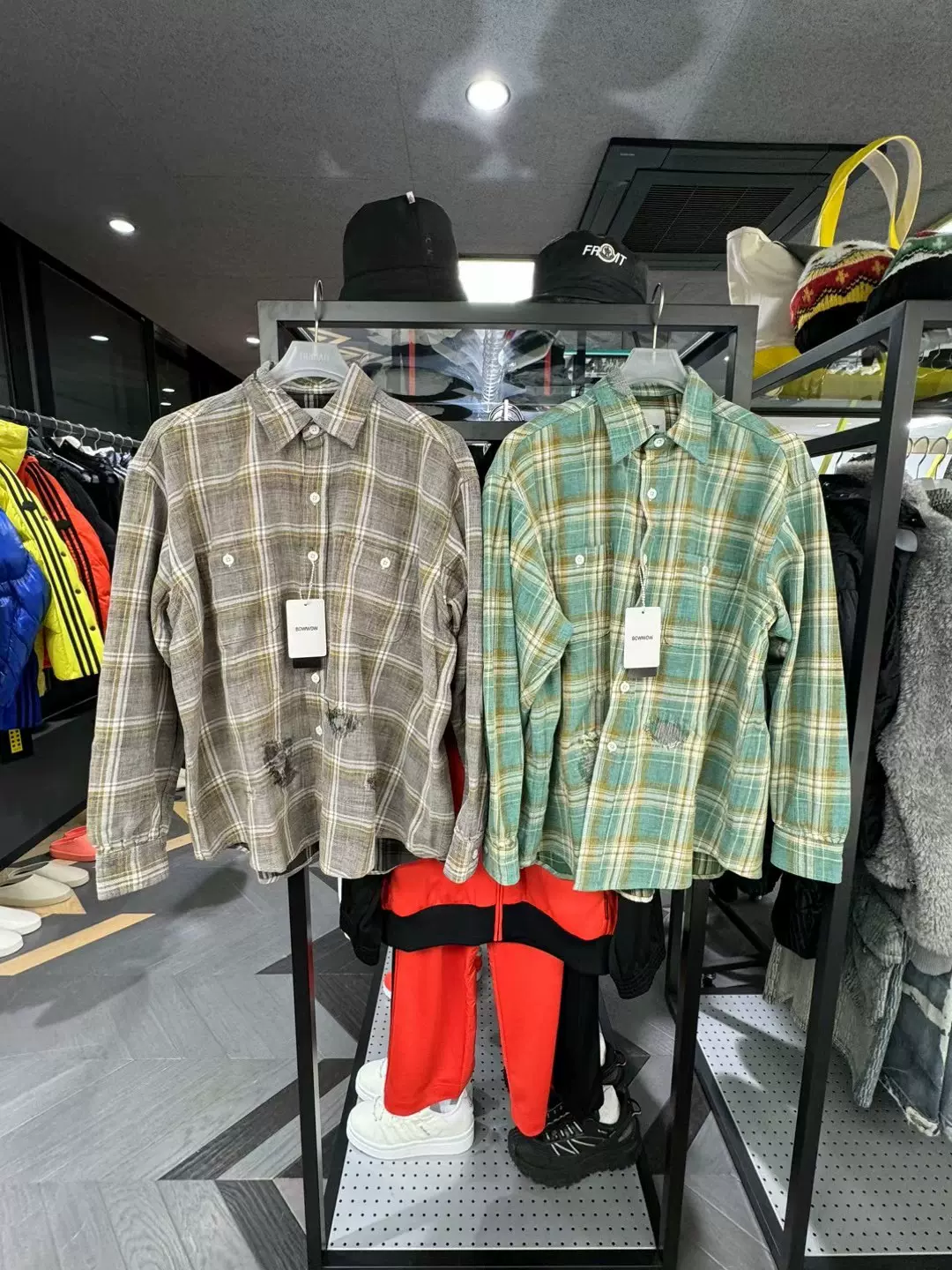 代购BOWWOW NUBIAN REPAIR AGEING FLANNEL SHIRTS 格子衬衫23AW-Taobao