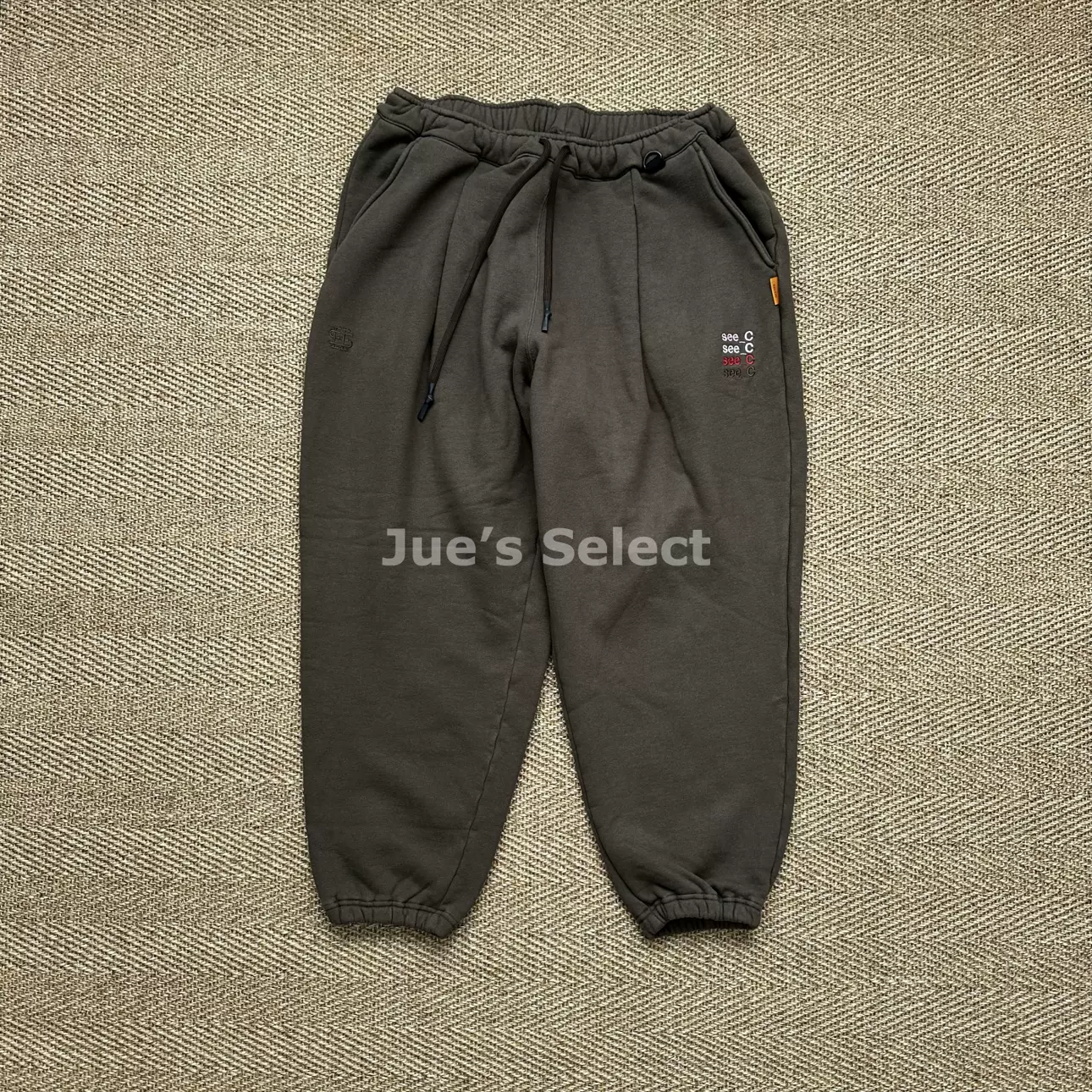 现货SEESEE x eye_C WIDE SWEAT PANTS 联名刺绣休闲卫裤23AW-Taobao