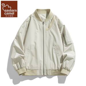 
Oriental Camel National Trend Sports Jacket Versatile Jacket Men's Autumn and Winter Trendy Brand Couple Boys' Clothing Baseball Uniform