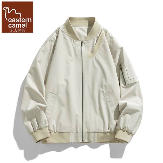 
Oriental Camel National Trend Sports Jacket Versatile Jacket Men's Autumn and Winter Trendy Brand Couple Boys' Clothing Baseball Uniform