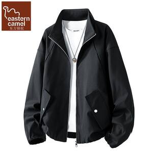 
Oriental Camel Spring and Autumn Stand Collar Windproof Jacket Jacket Men's Zipper Design Casual and Versatile Flight Jacket
