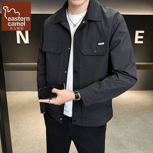 
Oriental Camel Lapel Executive Jacket Men's Thin Spring and Autumn Trendy Slim Youth Workwear Jacket Men's