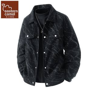 
Oriental Camel Corduroy Jacket Men's Spring and Autumn Tie-Dye Work Jacket Men's Casual Loose Versatile Gown Trendy