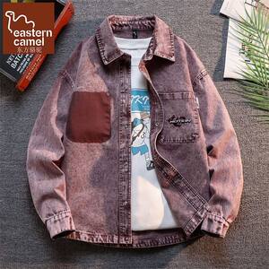 
American Retro Workwear Denim Jacket Lapel Loose Jacket Men's Casual and Versatile 2026 Autumn New Outdoor