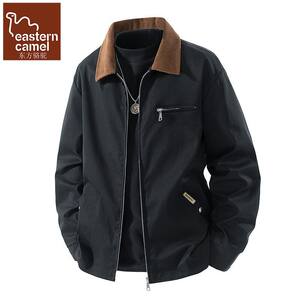 
Oriental Camel Spring Detroit Jacket Men's Barn Style Lapel Gucang American Workwear Jacket Men's Spring and Autumn Style