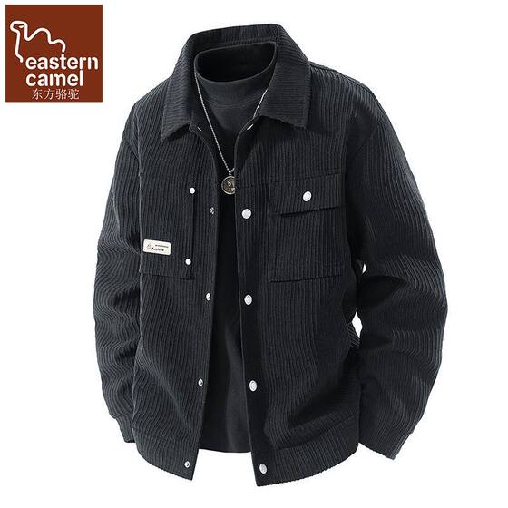 
Oriental camel corduroy jacket men's spring and autumn retro workwear lapel top high-end new spring jacket