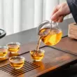 bình trà thuỷ tinh có lõi lọc Bộ trà kung fu thủy tinh borosilicate cao Lanyang kiểu Nhật Bản có tay cầm bộ ấm trà ấm trà có nắp bát cho phòng khách và gia đình bộ ấm chén uống chè bộ ấm chén tử sa bát tràng Ấm trà - Bộ ấm trà