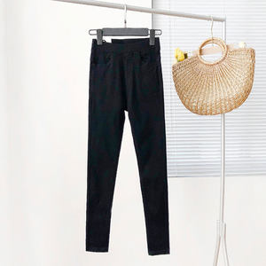 
Coolga simple little black pants for women, Korean style trendy black slim pencil pants, casual and stylish high-waisted pants 1120