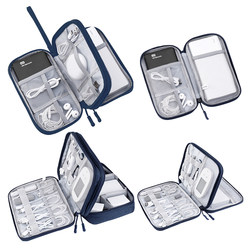 Multifunctional Data Cable Storage Bag, Mobile Phone Digital Electronic Accessories Protective Pouch, Large Storage Travel Bag for Earphones, Power Bank, Charger, USB Flash Drive, USB Dongle, Laptop Power Cord, Mouse, Portable Storage