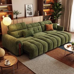2026 New Model Chenille Electric Sofa for Living Room, Zero-Wall Sofa Bed, Dual-Use, Italian Minimalist Retro Style