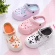 Giày Croc nữ, giày y tế, điều dưỡng, giày nữ khiến người ta dẫm lên cứt, tăng chiều cao, đế mềm, chống trơn trượt, đa năng, y tá, phòng mổ, kéo nửa mũi 