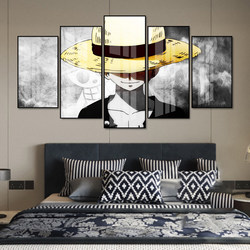 One Piece Decorative Painting Luffy Living Room Comic Wall Painting Cartoon Animation Two-Dimensional Hanging Painting E-Sports Room Game Painting