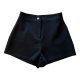 Black and white large size fat mm suit shorts for women 2025 summer thin high waist slim A-line tight stretch pants
