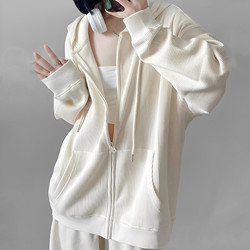 Long-Sleeved Sun Protection Clothing for Women in Summer, Outdoor Sun Protection, Breathable, Lightweight Hooded Cardigan Jacket, Loose and Slimming Sun Protection Clothing