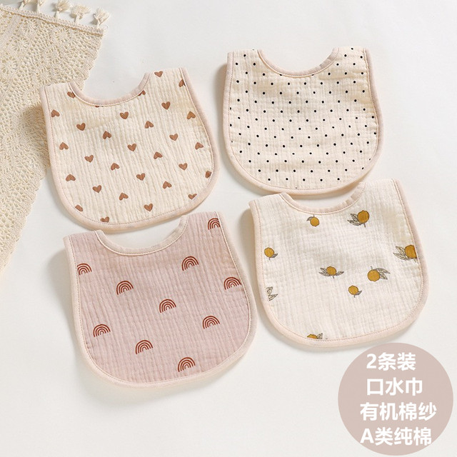 Baby pure cotton u-shaped bib dribbling towel waterproof spit-up pad towel male and female baby summer, autumn and winter gauze bib type a