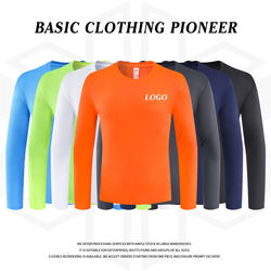 Round Neck Long-Sleeved Blank Quick-Drying T-Shirt, Printed Cultural Shirt, Volunteer Group Uniform, Advertising Shirt, Printed Logo Workwear