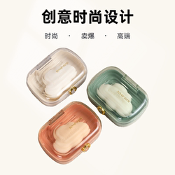 Waterproof portable home bathroom ins thickened creative student dormitory drainable travel universal soap dish with lid 9