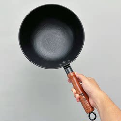 Mr. Tie's Non-Nitrided Flat-Bottomed Turtle-Pattern Small Frying Pan, Traditional Cast Iron Lu Chuan Cast Iron Pot, Shipped by Sf Express, Includes a Guide on How to Break in the Pan