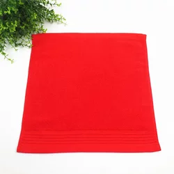 Pure Cotton Plain Red Square Scarf, Wordless Square Scarf, Red Color That Is Not Easy to Fade, 34*34 Gift Handkerchief, Red Square Scarf