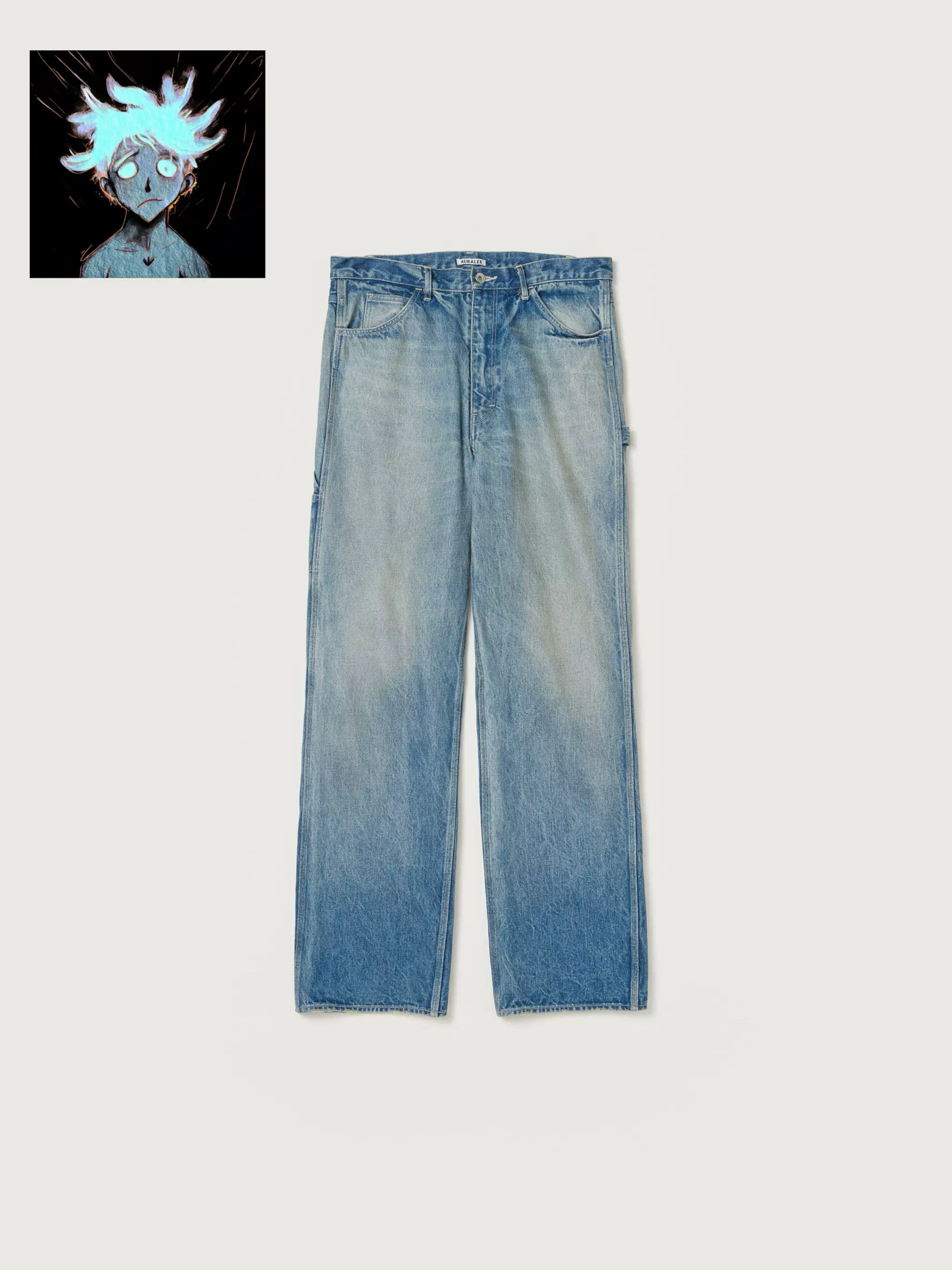 AURALEE 24AW DENIM PAINTER PANTS 5 青 【公式通販】