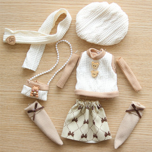 30 cm doll clothing summer 6 -point BJD baby clothes college style suit princess skirt cabbage price
