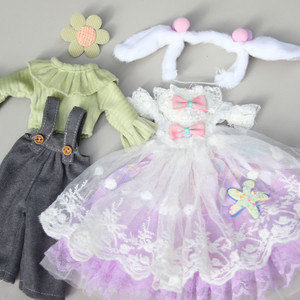 Cabbage price 6 points BJD doll clothes replace 30 cm doll clothes skirt skirt set girls passing family toy accessories