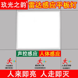 Integrated Ceiling 600X600 Flat Panel Light 30X30 Stairway Corridor Voice-Activated Radar Human Body Sensing Panel Light