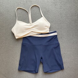 Instyle In-Stock Lorna Jane Medium-Intensity Sports Bra Fashionable Backless Yoga Fitness Pants for Women Rib