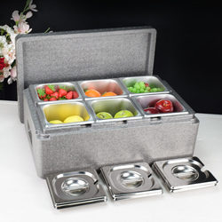 Commercial Insulated Box for Stall Use, Refrigerated Box for Outdoor Ice Cubes, Food-Grade Epp Foam Box for Ice Powder, Special for Stall Setup
