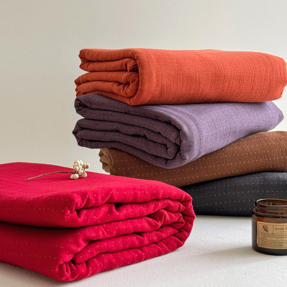 
Menggu Meijia Class A color woven double layer yarn simple solid color 100 cotton sheet dormitory pure cotton quilt single autumn and winter thickened