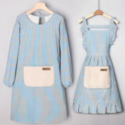 Simple Apron for Kitchen Use, 2025 New Trendy Long-Sleeved Smock, Workwear for Women, Catering and Cooking Apron, High-End