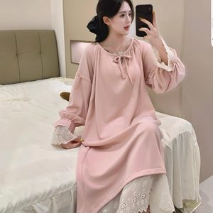 
New No. 5 pajamas for women in autumn and winter, cashmere pajamas with long sleeves and nightgown that can be worn outside as home clothes and nightgowns
