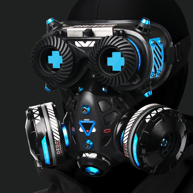 Cyberpunk mask battle 03 gas mask cos science fiction film and television prop machinery BadBoyStudio original