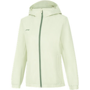 Li Ning 2024 Summer women's hooded, light, breathable fast -drying sports, leisure fashion trend trench coat AFDU626
