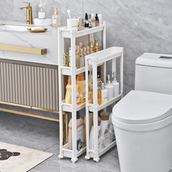 10/11/12.5cm Bathroom Gap Storage Rack, Bathroom Kitchen Gap Cabinet, Ultra-Narrow Storage Cart Next to the Refrigerator