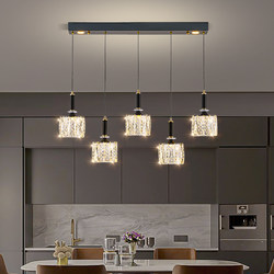 Crystal Dining Room Lamp, Modern and Elegant, Light Luxury, 2026 New Model, Long Strip Lamp Above the Dining Table, Simple Zhongshan Lighting Fixtures