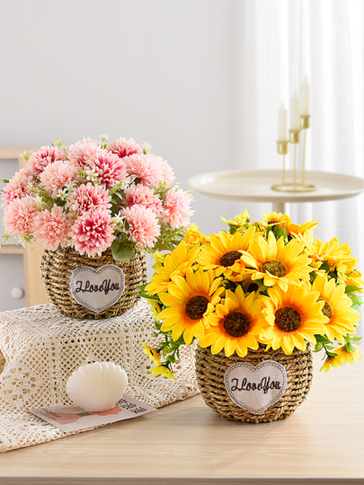 造花、花瓶セット 造花 花瓶セット