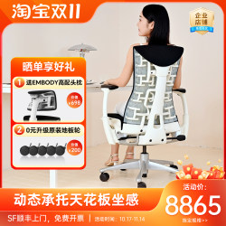 Herman Miller Embody Ergonomic Chair, Home Lift-Adjustable Computer Chair, Comfortable for Long Sitting, Gaming Chair, Logitech Collaboration