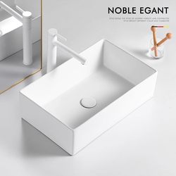 Deep Countertop Basin for Home Use, Single Basin for Bathroom or Balcony, Square Ceramic Washbasin in Various Sizes