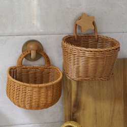 Kitchen wall-mounted onion, ginger and garlic storage basket