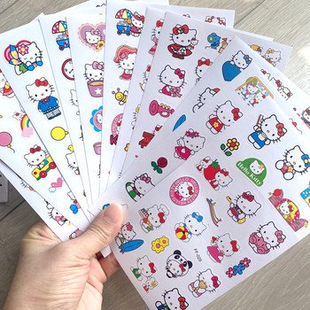 Hello Kitty Kitty Cat Flat Paste Sweet and Cute Girl Sticker Cartoon KT Cat Princess Paste
