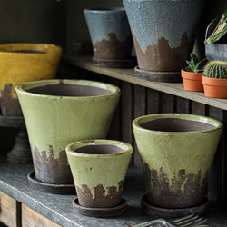 Vintage-Style Ceramic Flower Pot Balcony Decoration Home Garden Courtyard Orchid Special Flower Vessel Decoration