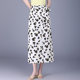 Temperament floral skirt for women in summer 2025 new high-waist lace-up slim straight long skirt slit hip-pack skirt
