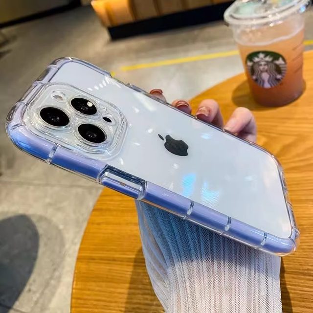 
Small and fresh, suitable for Apple 16pro mobile phone case, anti-fall airbag, iPhone14promax/15, luminous and transparent 13, all-inclusive for men and women, 12, simple and high-end, 11, creative niche protective cover for couples