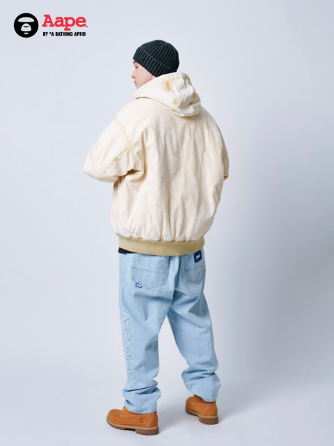Aape Flagship Men's Spring & Fall Ape Badge Washed and Distressed ...